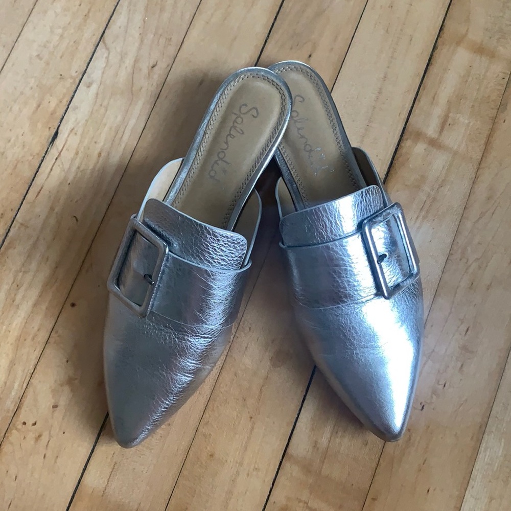 Silver Slides W/buckle 💀